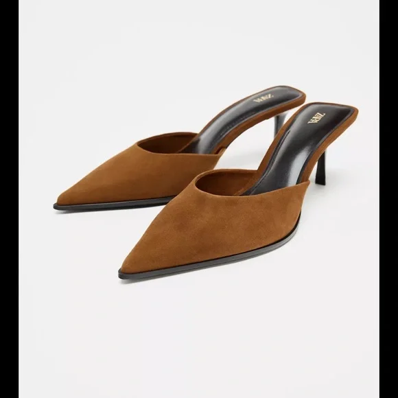 Elegant Brown Women's Mules - Picture 3 of 8